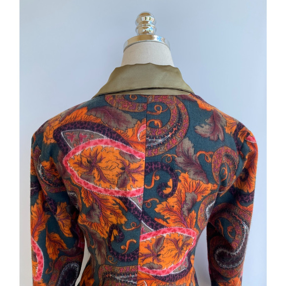 EDOARDO ROCHA Haute Couture Jacket Skirt Suit Two-Piece Set Wool Silk US 4/6 - Picture 10 of 16